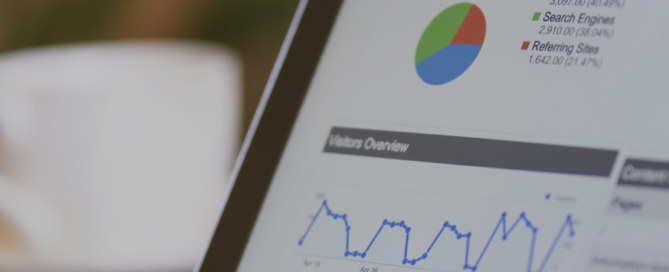 Marketing data on screen